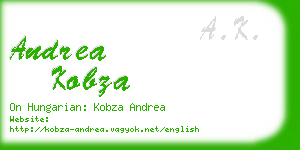 andrea kobza business card